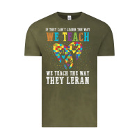 Vintage Olive Autism Awareness Teacher Vintage Tee - CowhideDigitalArt