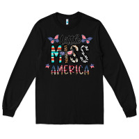 Black little miss america Long Sleeve Tee - CowhideDigitalArt