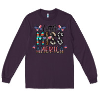 Plum little miss america Long Sleeve Tee - CowhideDigitalArt