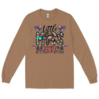 Toasted Coconut little miss america Long Sleeve Tee - CowhideDigitalArt