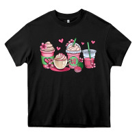 Black valentines day coffee cups Heavy Core Tee - OliviaCreatesArt