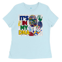 Baby Blue it's in my dna tumbler Ladies Tee - BundleAndBundleShop