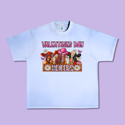 Valentines Day Heifers Urban Heavy Tee Designed By Cowhidedigitalart