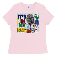 Bubblegum Pink it's in my dna tumbler Ladies Tee - BundleAndBundleShop