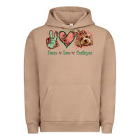 Pigment Burro Peace Love Cockapoo Urban Hoodie - Jasminsmagicworld