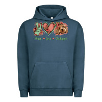 Pigment Midnight Navy Peace Love Cockapoo Urban Hoodie - Jasminsmagicworld