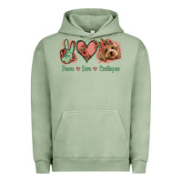 Pigment Oil Green Peace Love Cockapoo Urban Hoodie - Jasminsmagicworld
