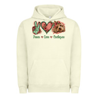 Pigment Pistachio Peace Love Cockapoo Urban Hoodie - Jasminsmagicworld