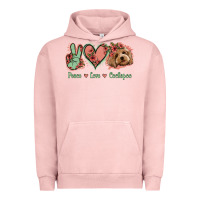 Pigment Salmon Peace Love Cockapoo Urban Hoodie - Jasminsmagicworld