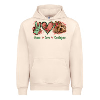Sandshell Peace Love Cockapoo Urban Hoodie - Jasminsmagicworld