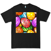 Black Happy Easter Eggs Seamless Pattern Premium Tee - BundleAndBundleShop