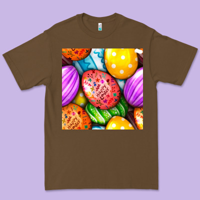 Happy Easter Eggs Seamless Pattern Premium Tee Designed By Bundleandbundleshop