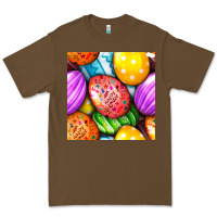Cacao Happy Easter Eggs Seamless Pattern Premium Tee - BundleAndBundleShop