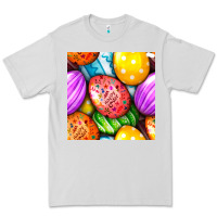 Dove Grey Happy Easter Eggs Seamless Pattern Premium Tee - BundleAndBundleShop