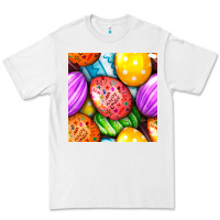 White Happy Easter Eggs Seamless Pattern Premium Tee - BundleAndBundleShop