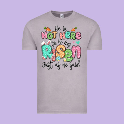 Easter He Is Not Here For He Has Risen Just As He Vintage Tee Designed By Lillyallendesigns