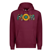 Burgundy sunflower mom Premium Hoodie - Artiststas