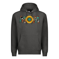 Charcoal Heather sunflower mom Premium Hoodie - Artiststas