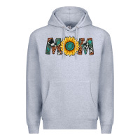 Heather Grey sunflower mom Premium Hoodie - Artiststas