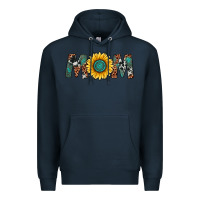 Navy sunflower mom Premium Hoodie - Artiststas