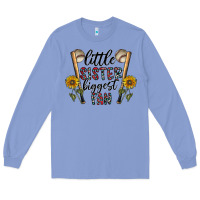 Colony Blue little sister biggest fan Long Sleeve Tee - CowhideDigitalArt