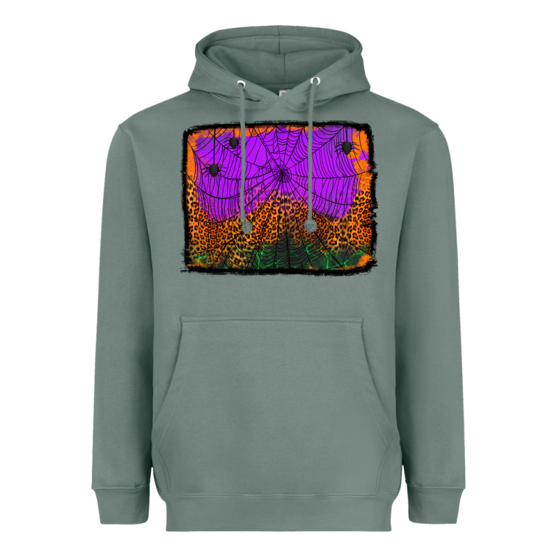 Halloween Spider Web Background Heavyweight Hoodie by Jasminsmagicworld | Teevron