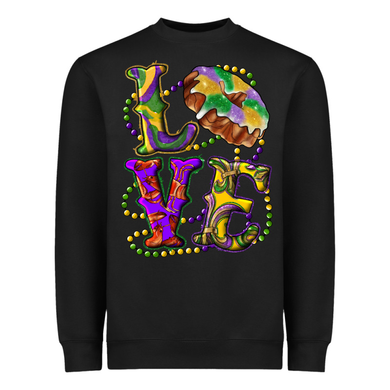 Mardi Gras Love With King Cake Heavyweight Sweatshirt by RanaPortraitStore | Teevron