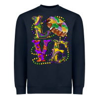 Navy mardi gras love with king cake Heavyweight Sweatshirt - RanaPortraitStore