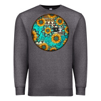 Charcoal Heather Round western pattern Premium Sweatshirt - Jasminsmagicworld