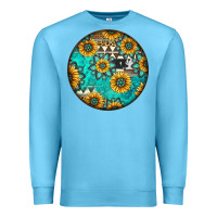 Ocean Blue Round western pattern Premium Sweatshirt - Jasminsmagicworld