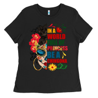 Black in a world full of princess be a chingona Ladies Tee - BundleAndBundleShop