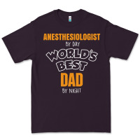 Plum anesthesiologist by day worlds best dad by night fathers day Premium Tee - linhVisuals