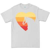 Dove Grey Vintage Heart Horse Equestrian | Horse lover Premium Tee - linhVisuals