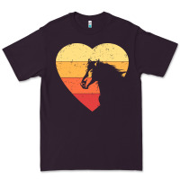 Plum Vintage Heart Horse Equestrian | Horse lover Premium Tee - linhVisuals