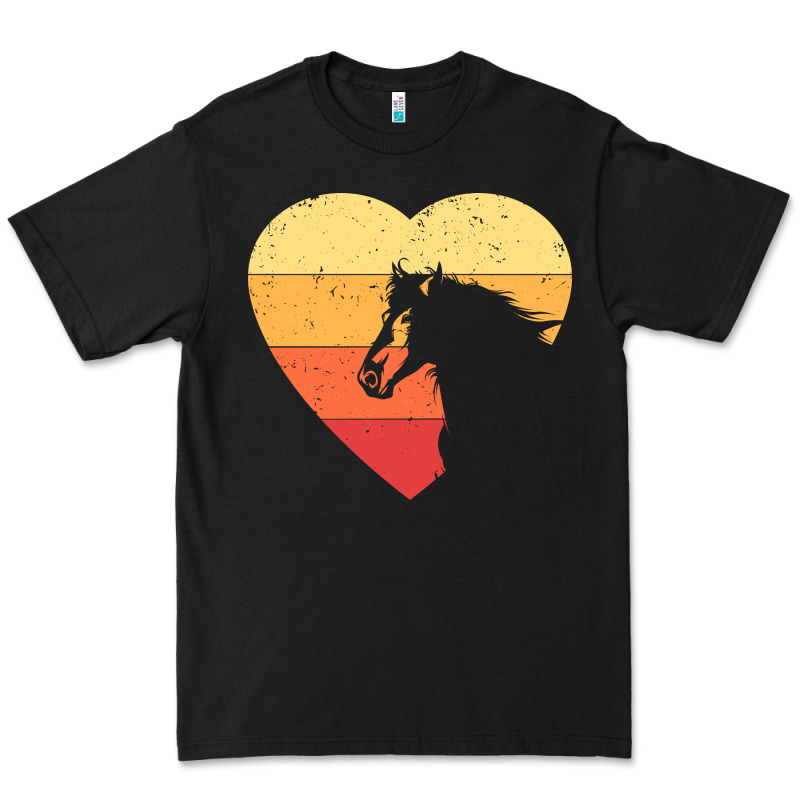 Vintage Heart Horse Equestrian | Horse Lover Premium Tee by linhVisuals | Teevron