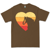 Cacao Vintage Heart Horse Equestrian | Horse lover Premium Tee - linhVisuals