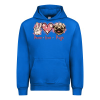 Cobalt Peace Love Pugs Urban Hoodie - Jasminsmagicworld