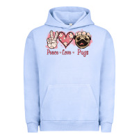 Pigment Grape Ice Peace Love Pugs Urban Hoodie - Jasminsmagicworld