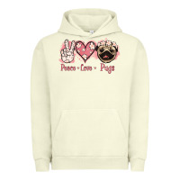 Pigment Pistachio Peace Love Pugs Urban Hoodie - Jasminsmagicworld
