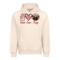 Sandshell Peace Love Pugs Urban Hoodie - Jasminsmagicworld