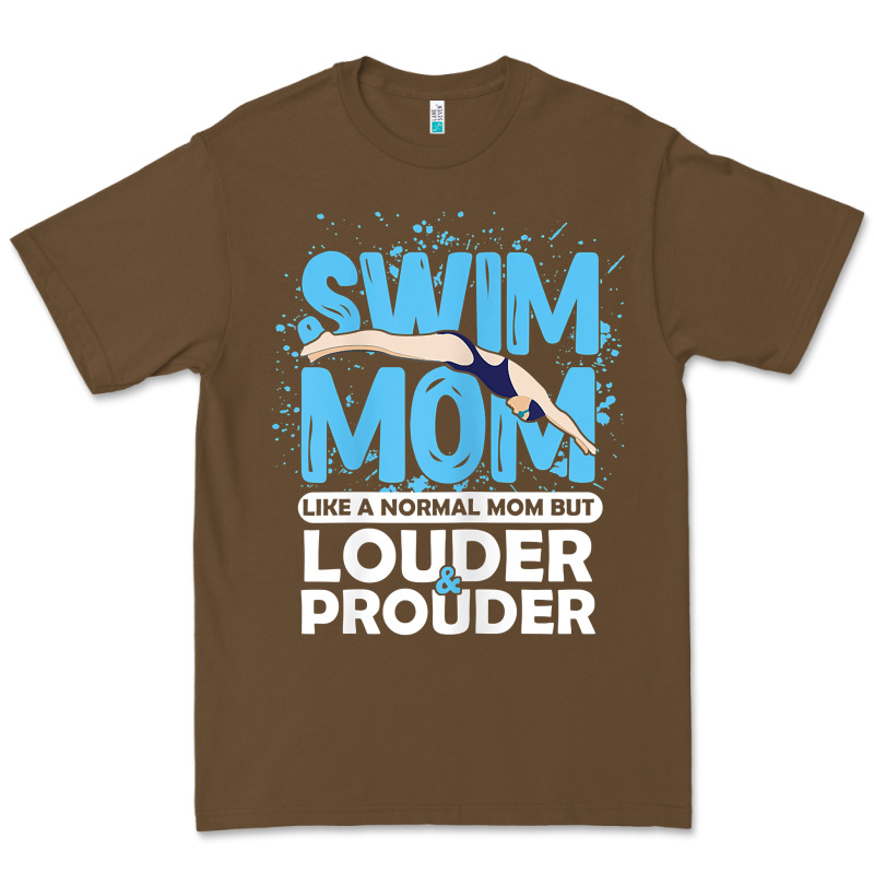 Womens Swimmer Swim Mom Louder Prouder Sports Mother T Shirt T Shirt Premium Tee by linhVisuals | Teevron