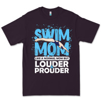 Plum womens swimmer swim mom louder prouder sports mother t shirt t shirt Premium Tee - linhVisuals