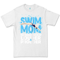 White womens swimmer swim mom louder prouder sports mother t shirt t shirt Premium Tee - linhVisuals