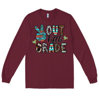 Burgundy out fifth grade Long Sleeve Tee - CowhideDigitalArt