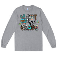 Heather Grey out fifth grade Long Sleeve Tee - CowhideDigitalArt