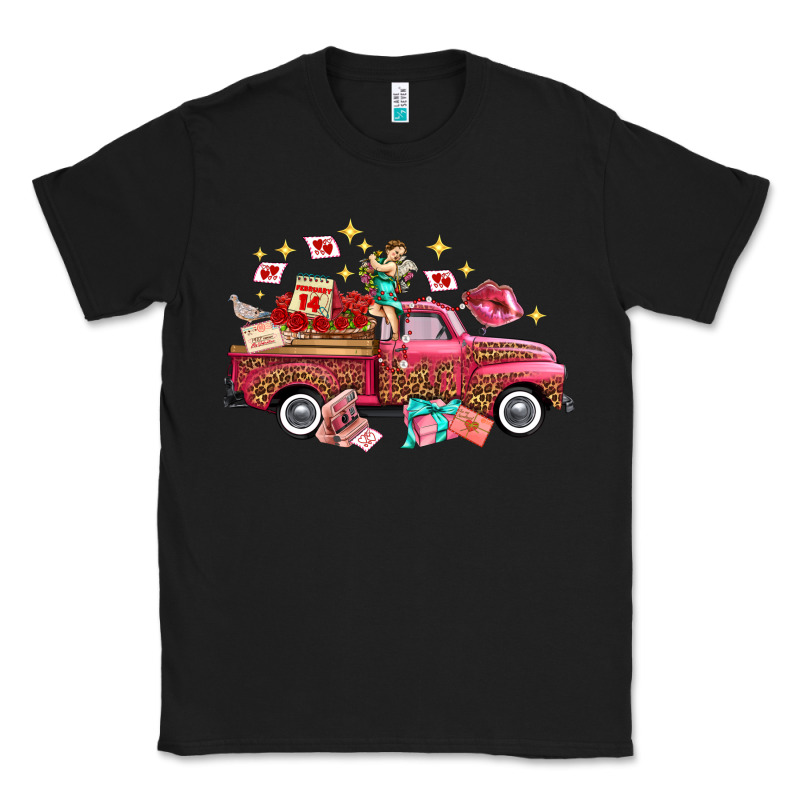 Western Valentines Day Truck Photography Love Side Classic Tee by FaDigitalArtStudio | Teevron
