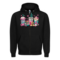 Black valentines day coffee Zipper Hoodie - Jasminsmagicworld
