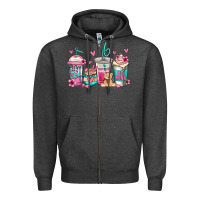 Charcoal Heather valentines day coffee Zipper Hoodie - Jasminsmagicworld