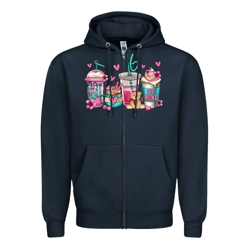 Valentines Day Coffee Zipper Hoodie by Jasminsmagicworld | Teevron