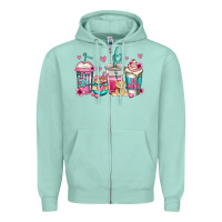 Seafoam valentines day coffee Zipper Hoodie - Jasminsmagicworld